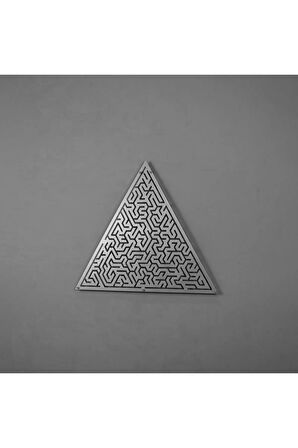 Eşkenar Üçgen Labirent Metal Duvar Dekoru, Eşsiz Üçgen Duvar Dekoru