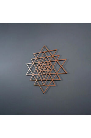 Sri Yantra Kutsal Üçgen Metal Duvar Dekoru