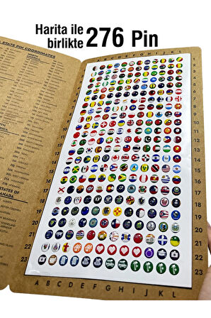 3d Ahşap Dünya Haritası Çok Katmanlı - Ingılızce