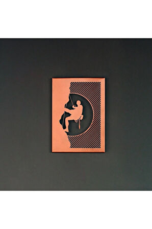 Gece Dağcısı Metal Duvar Dekoru