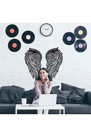Angel Wings Melek Kanatları Metal Duvar Dekoru