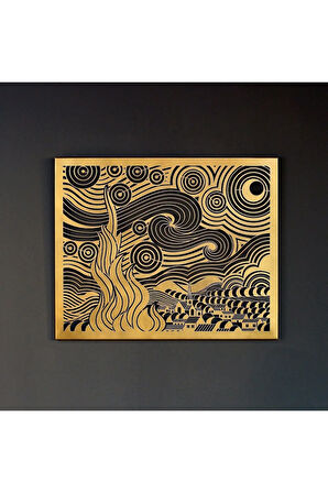 Van Gogh Yıldızlı Geceler Metal Duvar Dekoru