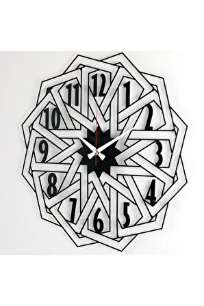 Geometrik Tasarımlı Metal Duvar Saati