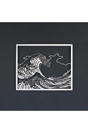 The Great Wave Off Kanagawa Hokusai Metal Duvar Dekoru