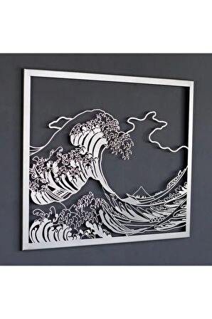 The Great Wave Off Kanagawa Hokusai Metal Duvar Dekoru