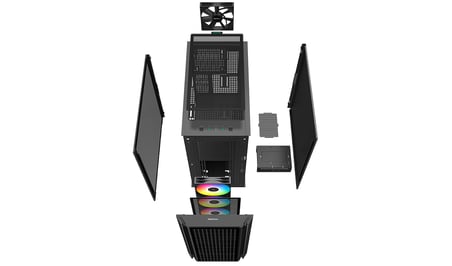 DEEPCOOL 750W 80+ CG540-MESH4F-PL750 4-ARGB Fanlı Gaming Mid-Tower PC Kasası