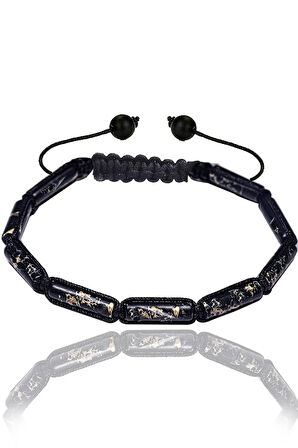 Sertifikalı Siyah Varisit Taşı Doğal Taş Bileklik