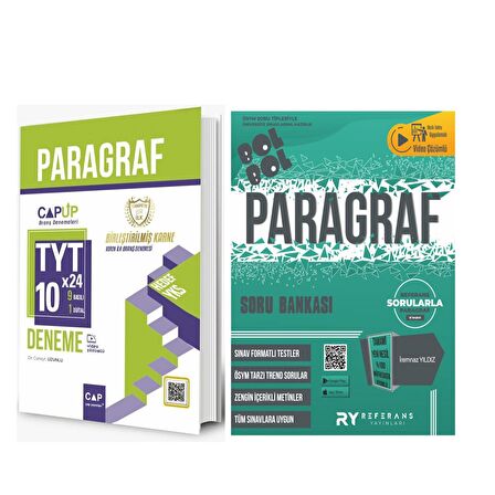 Çap TYT Paragraf Deneme ve Referans Soru Bankası Seti 2 Kitap