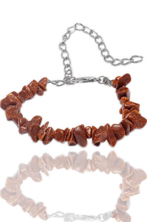 Sertifikalı Kahverengi Yıldız Kırık Doğal Taşlı Bileklik 1.kalite (BREZİLYA)