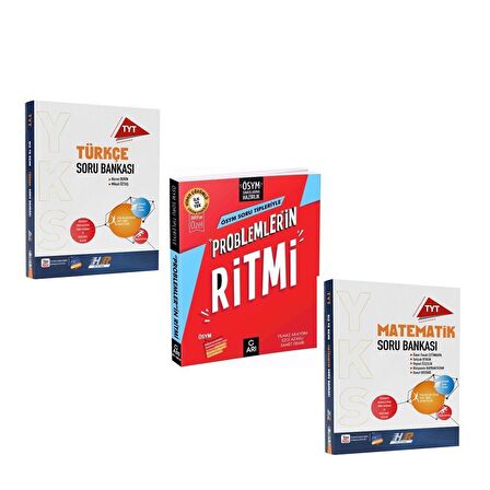 Arı Problemlerin Ritmi Hız ve Renk TYT Türkçe ile Matematik Soru Bankası 3 Kitap Set