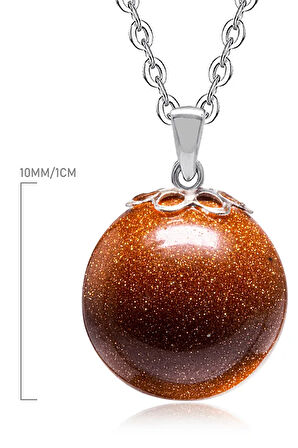 Sertifikalı Doğal Kahverengi Jasper Yıldız Taşı Kolye Doğal Kahve Renk 50 cm