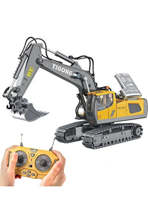 Uzaktan Kumandalı 680 Rotasyon Ekskavatör Premium Model Metal Hareketli Kepçe Oyuncak