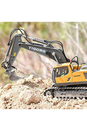 Uzaktan Kumandalı 680 Rotasyon Ekskavatör Premium Model Metal Hareketli Kepçe Oyuncak