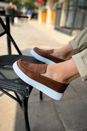Erkek Taba Loafer Ayakkabı - 421 - CBT Bandera 