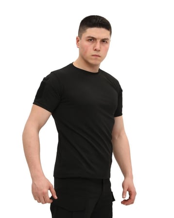 Premium Parça Unisex Moda Single Sword Bisiklet Yaka Kısa Kol Taktik T-shirt