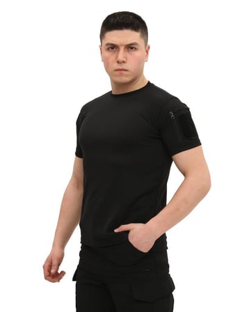 Premium Parça Unisex Moda Single Sword Bisiklet Yaka Kısa Kol Taktik T-shirt