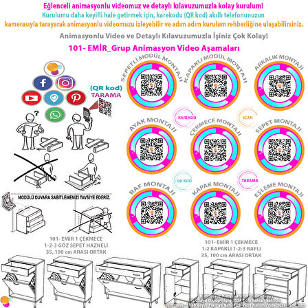 Mira Mutfak Ve Banyo Dolabı 55 cm Tek Göz Sepetli Çok Amaçlı Kirli Çamaşır Dolabı 55x88x32,5 cm