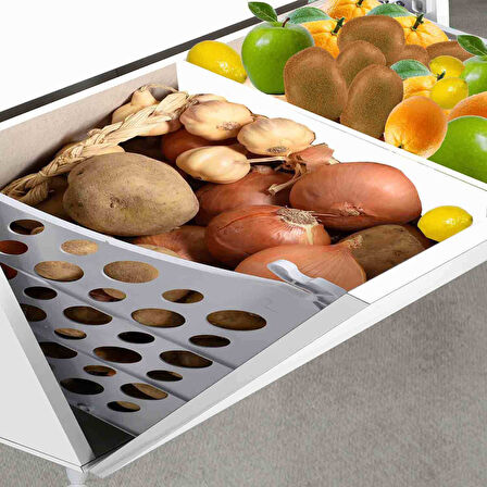 MİLANO 75 X 160 cm 2 li Çamaşır Bölmeli Banyo Dolabı