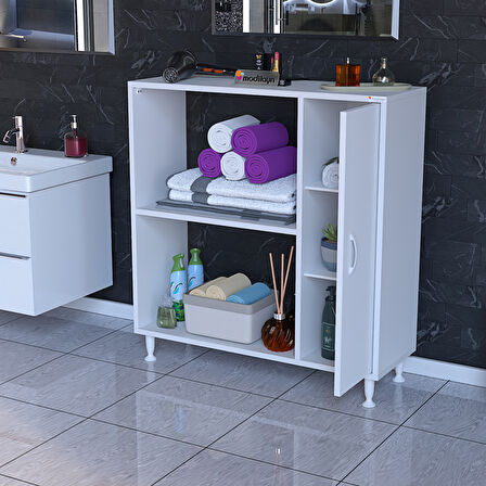 Modilayn URLA 90 x 95,5 x 32,5 cm Kapaklı Çok Amaçlı Banyo & Mutfak Dolabı