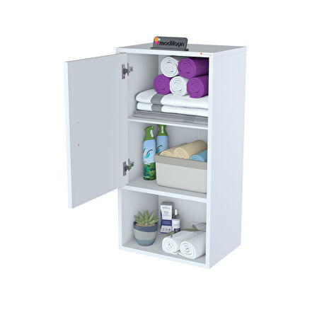 Modilayn ŞİLE 50 x 85 x 32,5 cm Makine Üstü Asma ve Çok Amaçlı Banyo Dolabı