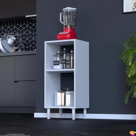 Vira Çok Amaçlı Mutfak Standı 35x87x32 cm Kahve Köşesi Düzenleyici Raf Açık Kiler