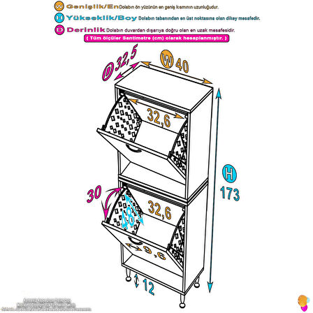 Esil Banyo Kirli Çamaşır Dolabı  Banyo Dolabı  40 cm 4 Bölme Saklayıcı  Sepetli Dolap 40x138x325 cm