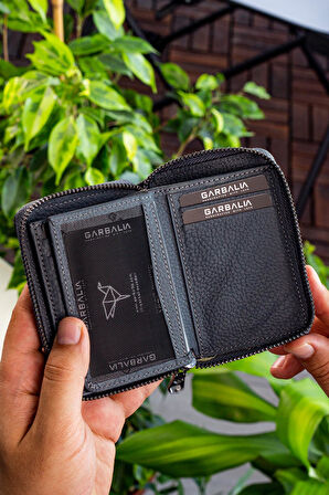 Garbalia Chain Hakiki Deri Unisex Kartlık Cüzdan