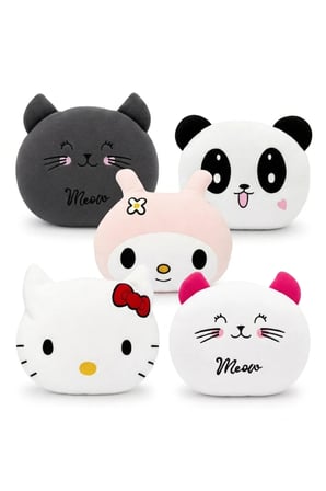 5'li 30 cm Peluş Yastık Desenli Yastık Kedi Yastık Peluş Kedi Oyuncak