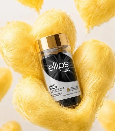 Ellips Shiny Black Siyah Saçlara Özel Işıltı Veren Saç Vitamini 30 Adet