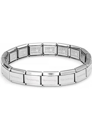 Nomi İtalyan Charm Bileklik 18 Parça (18cm) Silver (Gümüş Renk)