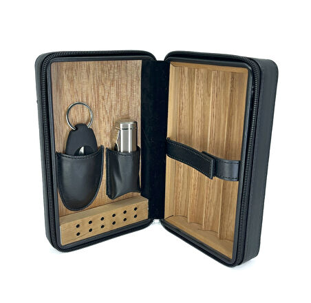 Cohiba Siyah Puro Taşıma Çantası Çakmak Kesici Set