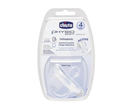 Chicco 3901 Physio Soft Orthodontic Emzik 4M+ Şeffaf