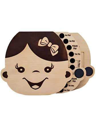 Kız Bebek Süt Dişleri Göbek Bağı ve Saç Saklama Anı Albüm Kutusu Bebek Hediyesi