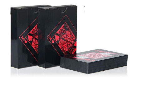 Siyah Yüksek Kalite İskambil Poker Oyun Destesi Özel Seri