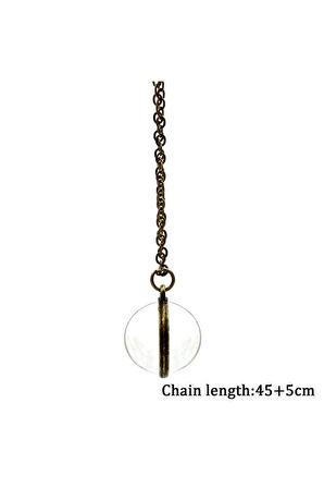 Çift Taraflı Unisex Bay Galaksi Cam Küre Kolye-bronz