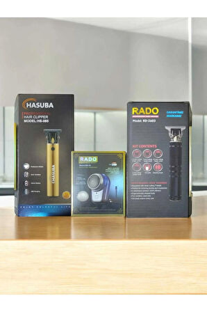 Rado RD-3603 RD-65 Hasuba HS-085 cheap marketıng Saç Sakal Traş Makinesi 3lü Set