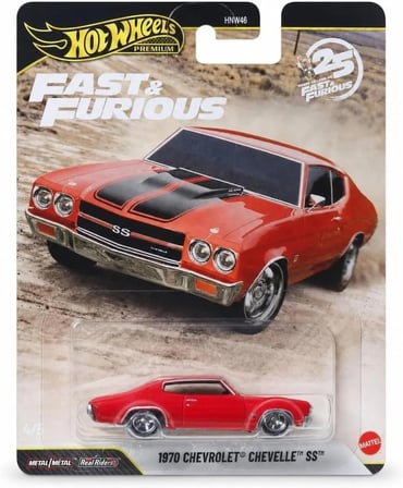  HOT WHEELS Premium Series 25.Yıl Özel Fast & Furious 1970 CHEVROLET CHEVELLE SS HNW46 - JHW73