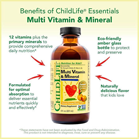 CHILDLIFE ESSENTIALS Kids Multivitamin Mineral Liquid Vitamin