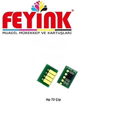 Feyink® Hp 72 Yellow (Y) Çip Resetleyicili T610/T770/T790/T795/T1300/T2300 Chip							