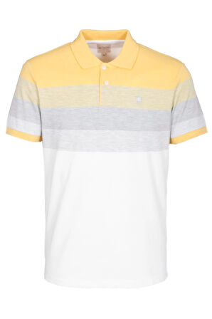 Erkek Polo Yaka Tişört Hardal Slim Fit Desenli %100 Pamuk T-shirt NCS JEANS 1249