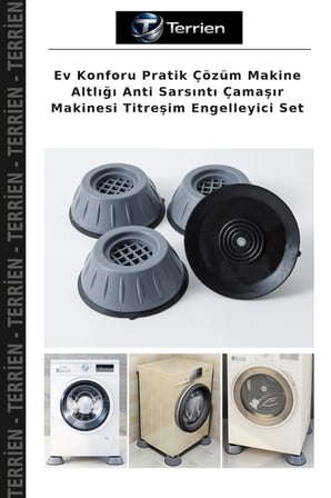 Ev Konforu Pratik Çözüm Makine Altlığı Anti Sarsıntı Çamaşır Makinesi Titreşim Engelleyici Set
