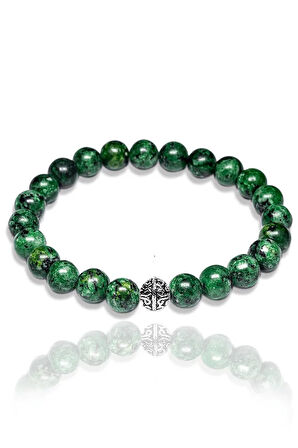 Sertifikalı Gerçek Doğal Yeşim Taşı Bileklik - Gümüş Aparatlı