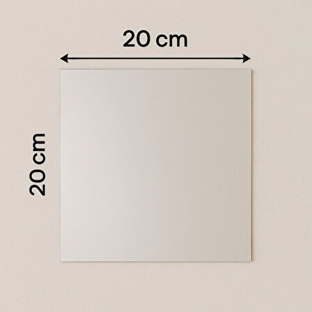 Kendinden Yapışkanlı 4’lü Gümüş Pleksi Ayna Seti – 20X20 cm Duvar Dekoru | Cam Görünümlü, Güvenli ve Pratik