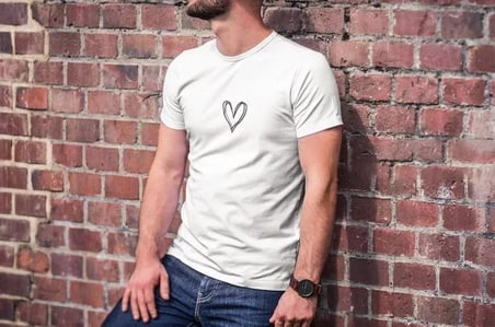 DE'CHARME Unisex Bisiklet Yaka Baskılı Oversize T-Shirt - Beyaz