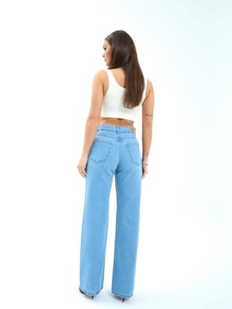 DE'CHARME 7044 KOT PANTOLON-MAVİ