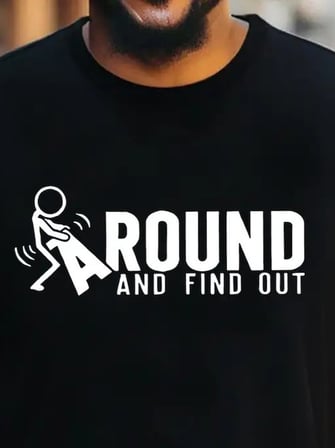 DE'CHARME Erkek Around Baskılı Süprem T-shirt