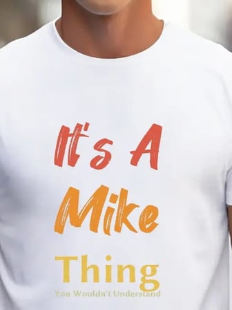 DE'CHARME Erkek It Is A Mike Thing Baskılı Erkek T-shirt
