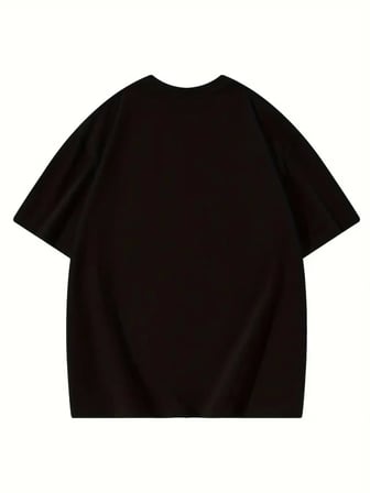 DE'CHARME Thousand Baskılı Oversize Bisiklet Yaka T-shirt - Siyah