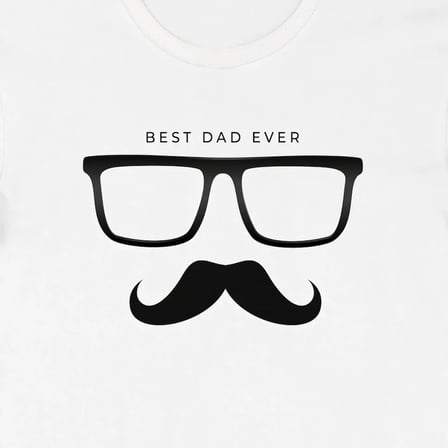DE'CHARME Babalar Günü Hediye Baba Temalı Baskılı Oversize Bisiklet Yaka T-shirt - Beyaz