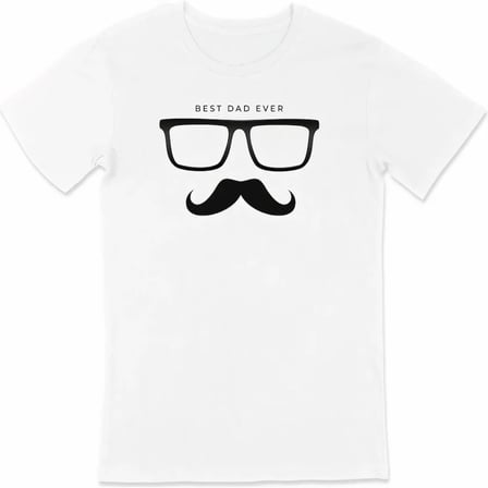 DE'CHARME Babalar Günü Hediye Baba Temalı Baskılı Oversize Bisiklet Yaka T-shirt - Beyaz